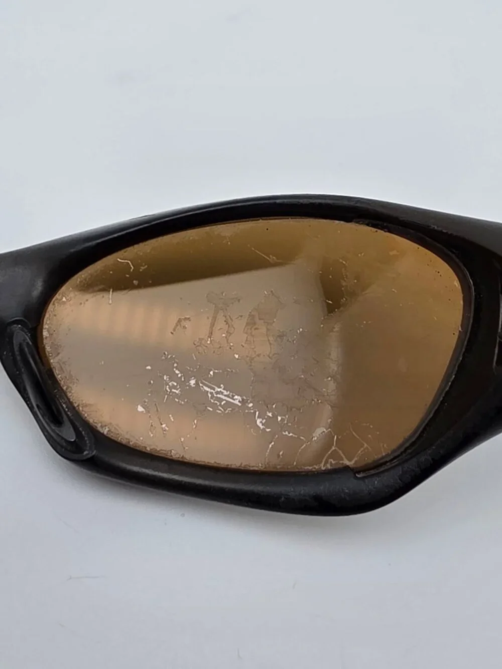 Oakley 03-878 Valve 1.0 Bronze Frame Titanium Iridium Polarized Lens Sunglasses